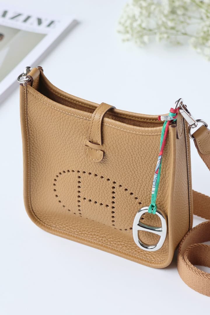 Hermès YF16 TC Handbag – Biscuit Color in Biscuit Color With Silver Hardware