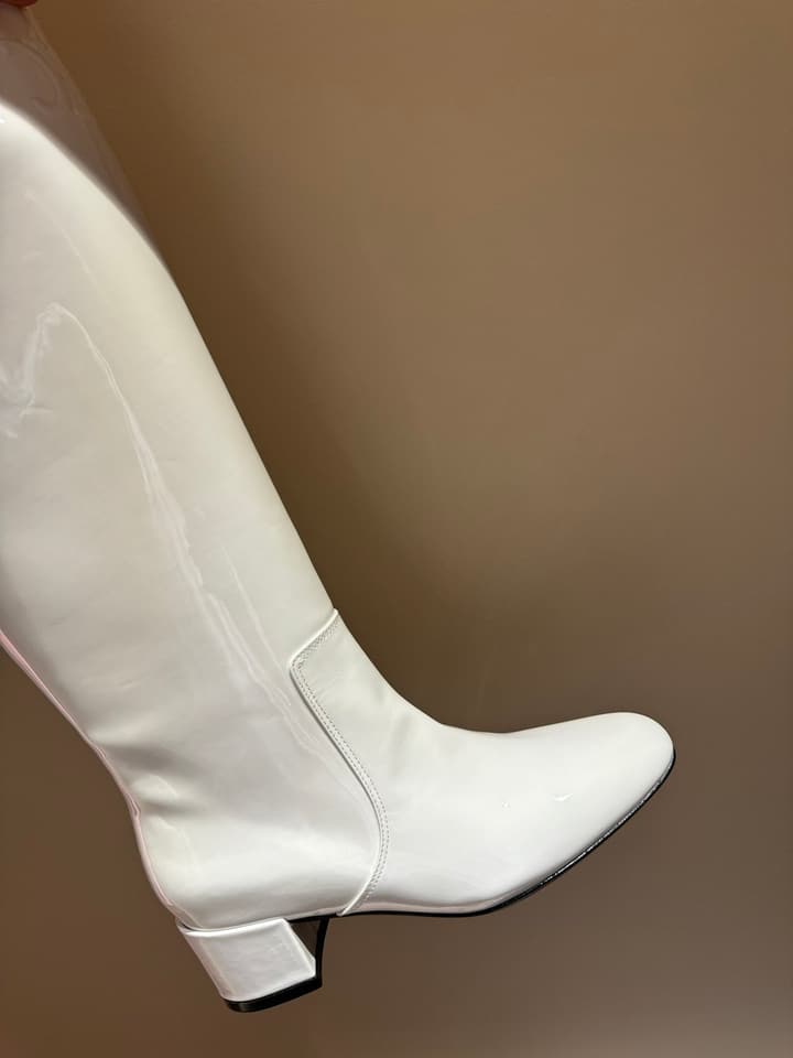 Celine Retro Chunky Heel Knee-High Boots – 24SS Autumn/Winter Collection in Lustrous Black