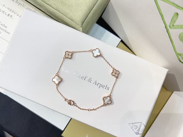 Van Cleef & Arpels Vintage Alhambra Mini Bracelet in Rose Gold