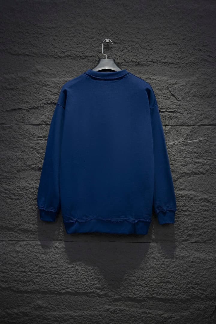 Miu Miu Embroidered Oversize Cotton Sweatshirt in Heather Grey