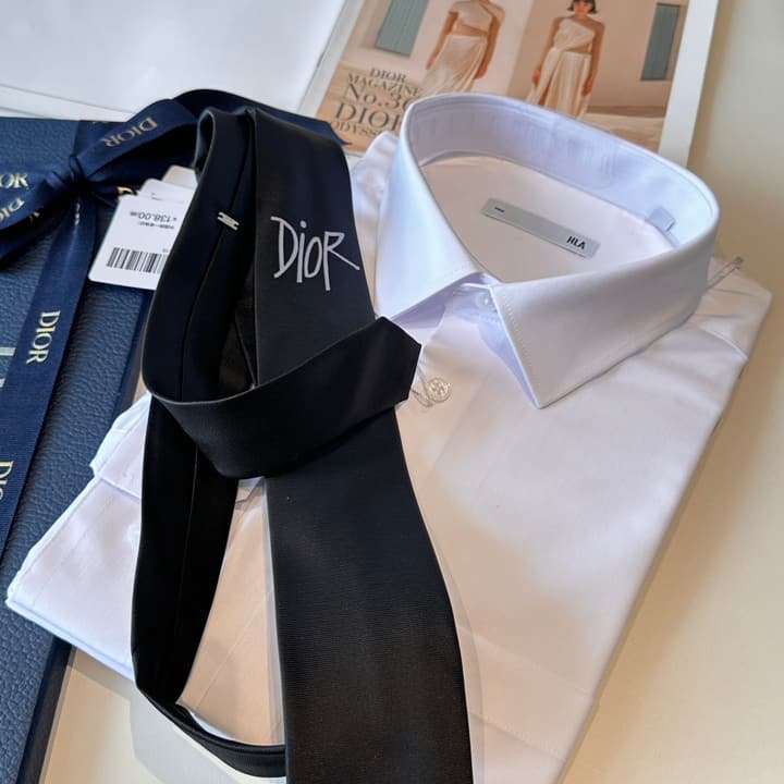 Dior Men's CD Embroidered Tie