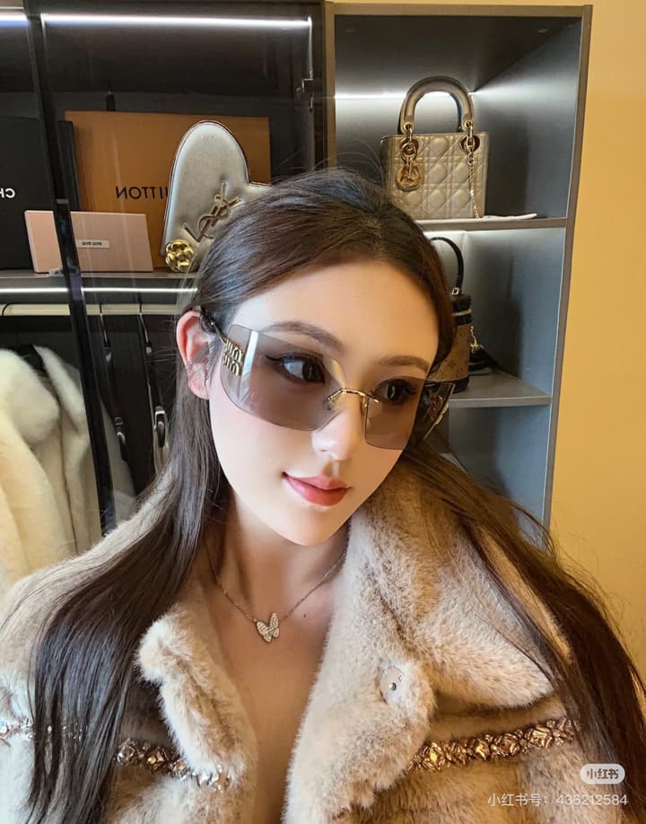 Miu Miu 54Y Runway Rimless Sunglasses in Light Grey
