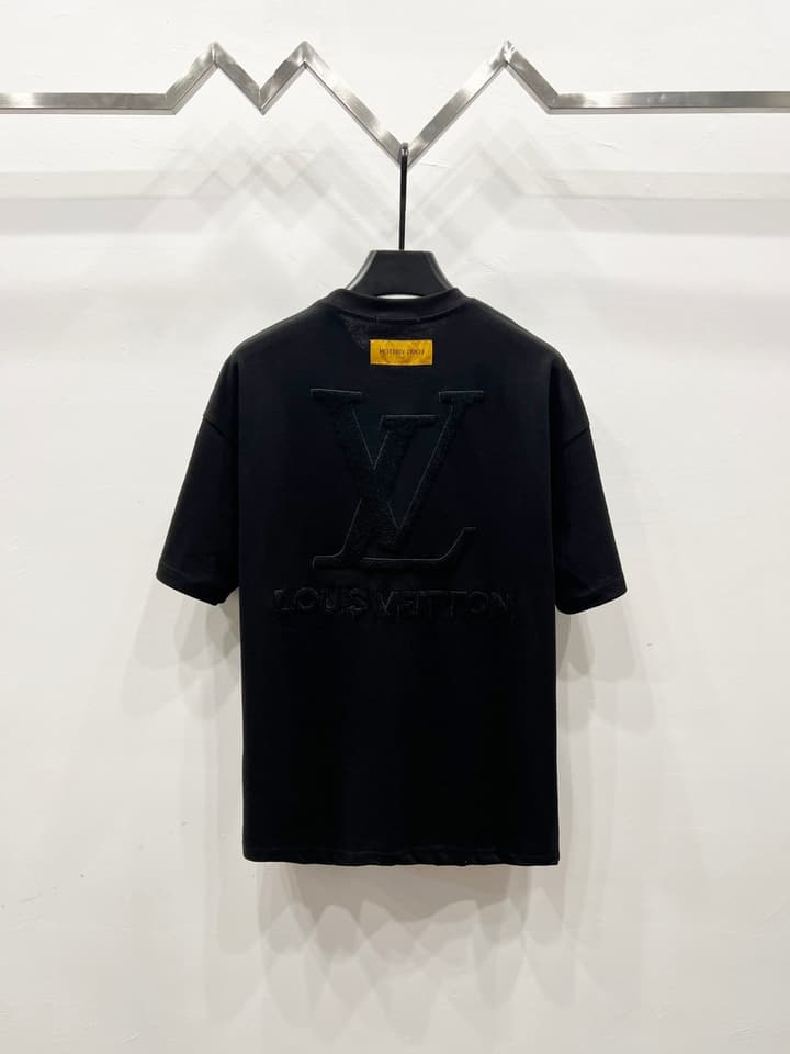 Louis Vuitton Towel Embroidery Classic Logo T-Shirt – 2025SS in Classic Black
