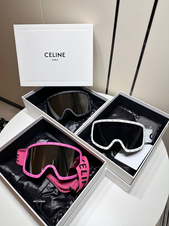 Celine High-Performance Ski Goggles in Classic Black