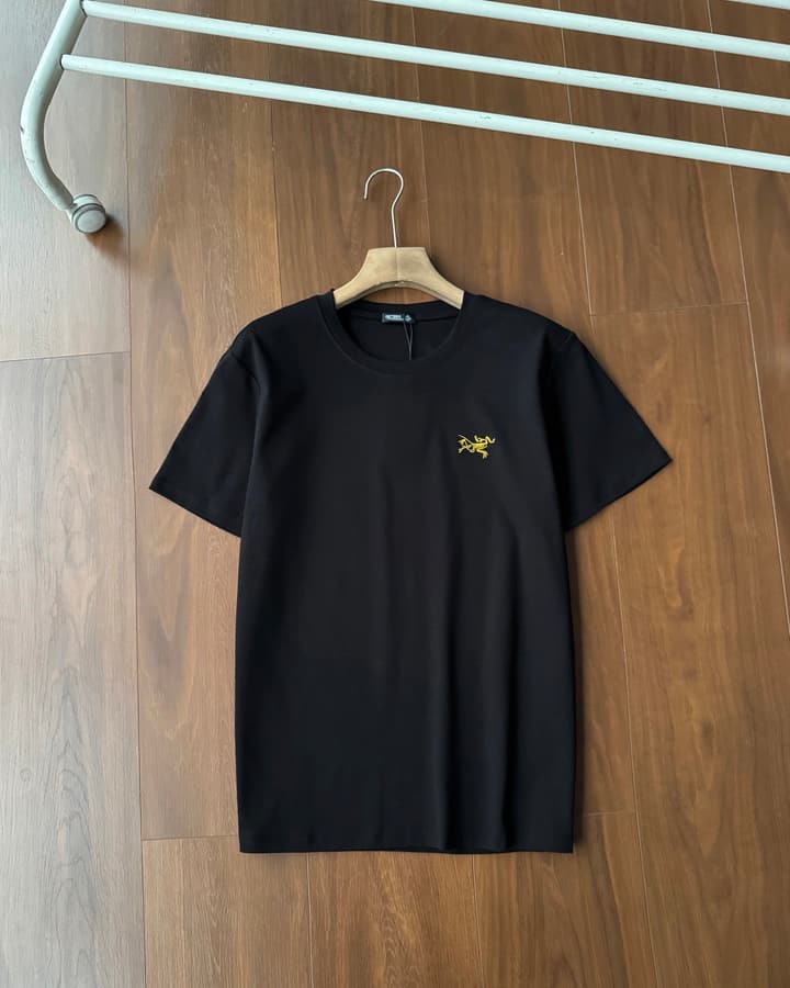 Arc'teryx Embroidered Minimalist Cotton T-Shirt in Classic Black