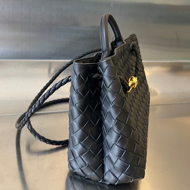 Bottega Veneta Andiamo Handbag in Charcoal Grey