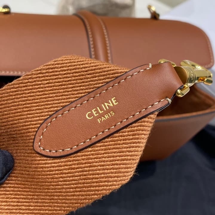 Celine Teen 16 Crossbody Bag in Black Leather