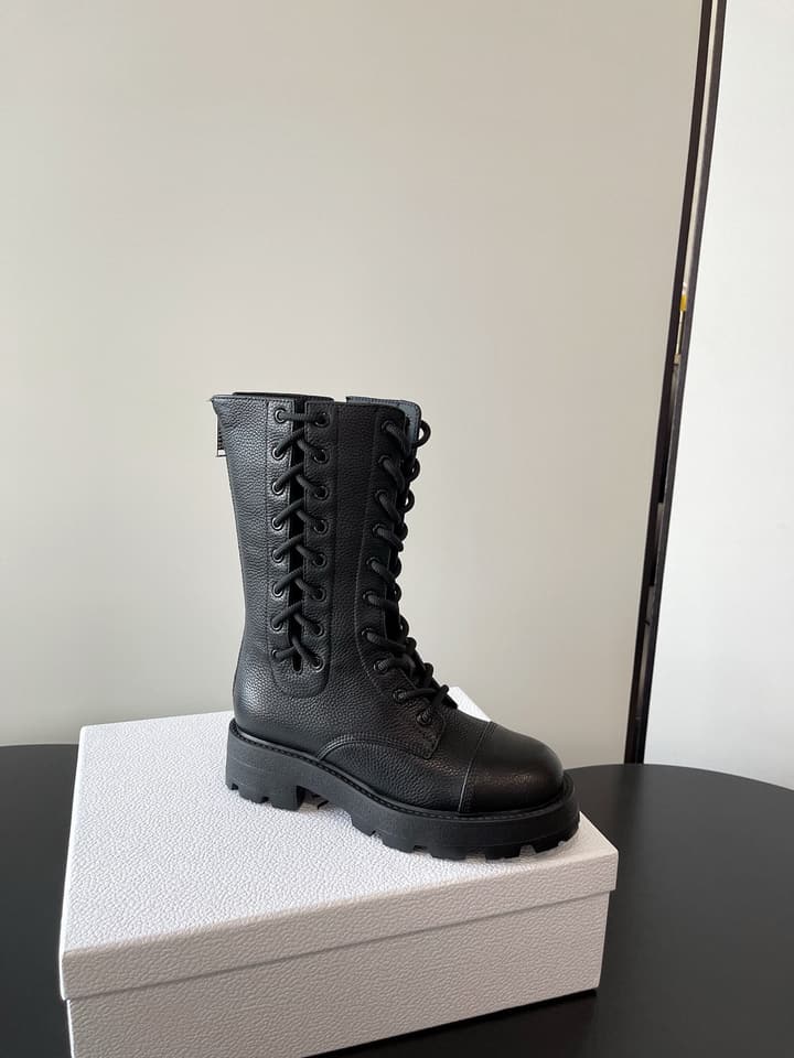 Dior D-Road Lace-Up Combat Boots