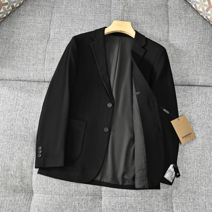 Burberry Slim Fit Casual Blazer – 25S Collection in Classic Black