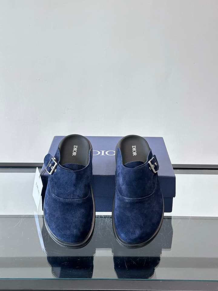 Dior Oblique Closed-Toe Mules in Black
