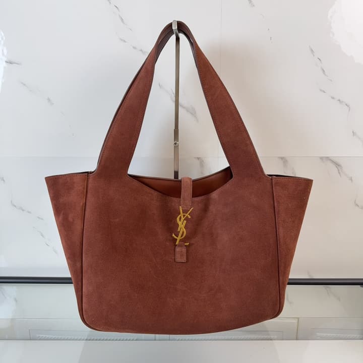 Saint Laurent BEA Suede Collapsible Tote Bag