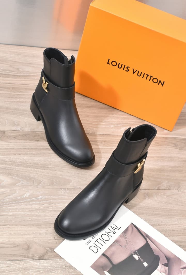 Avant-Garde Footwear Co. Classic Calfskin Boots in Black Monogram Buckle Boot