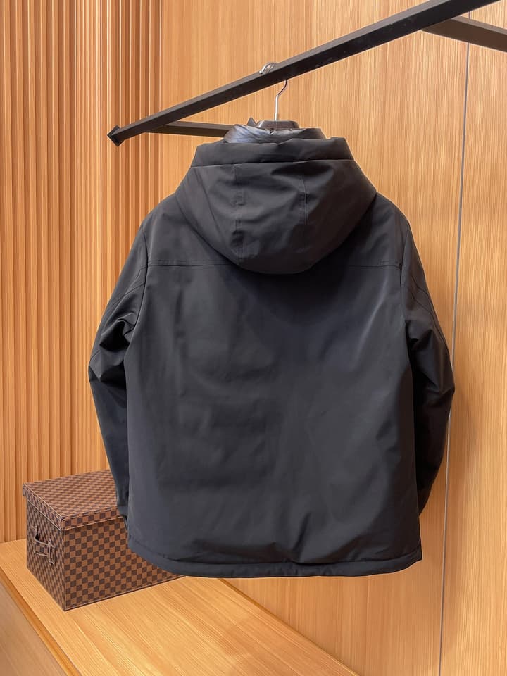 Prada Linea Rossa Gore-Tex Hooded Puffer Jacket in Black Hooded Anorak