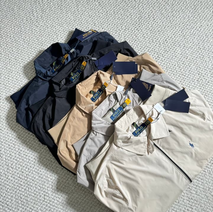 Ralph Lauren Embroidered Pony Harrington Jacket in Apricot White