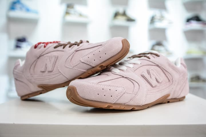 Miu Miu x New Balance 530 SL Distressed Sneakers in Beige