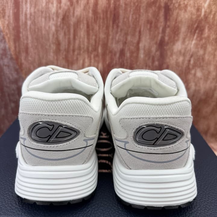 Dior B30 Low-Top Sneakers in Light Khaki Gray