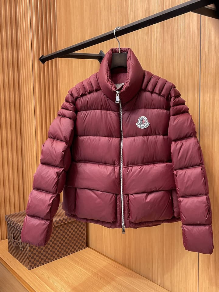 Moncler Stand Collar Embossed Down Jacket – Limited Edition in Black