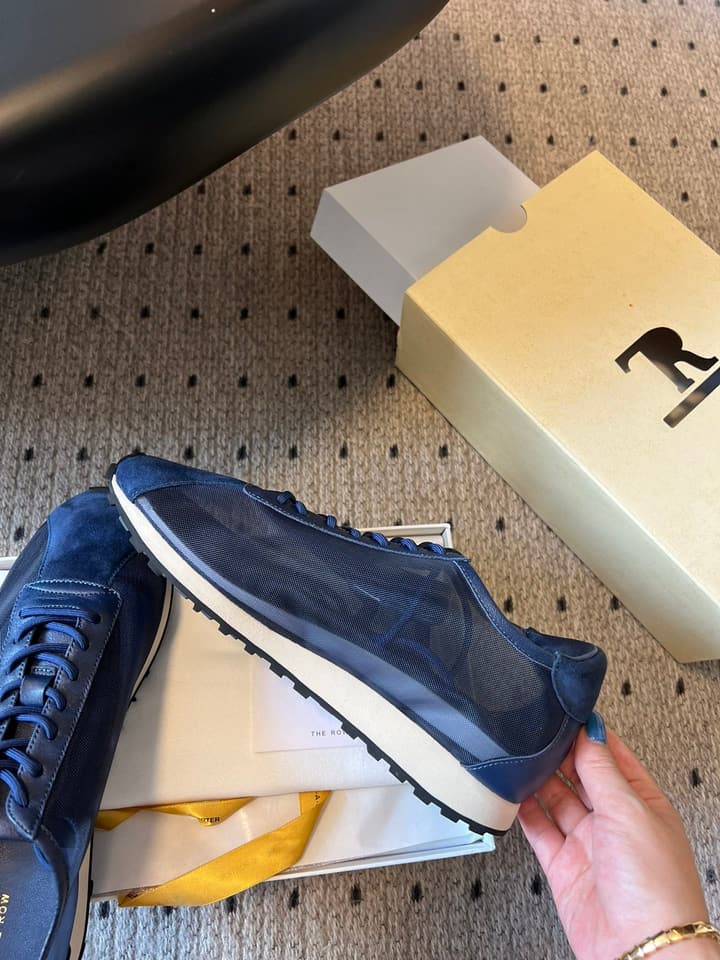 The Row 25SS German Training Mesh Sneakers in Black