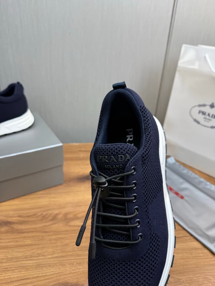 Prada Men's High-Quality Sneakers in Light Grey