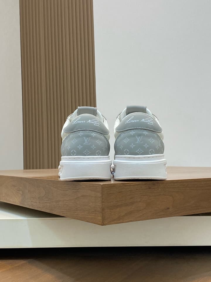 Louis Vuitton Nappa Leather Lightweight Sneakers in All White