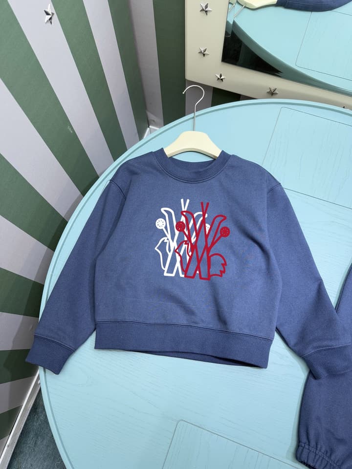 Moncler Kids Crewneck Sweatshirt Tracksuit – Kids Collection – 2025FW in Dark Navy Set