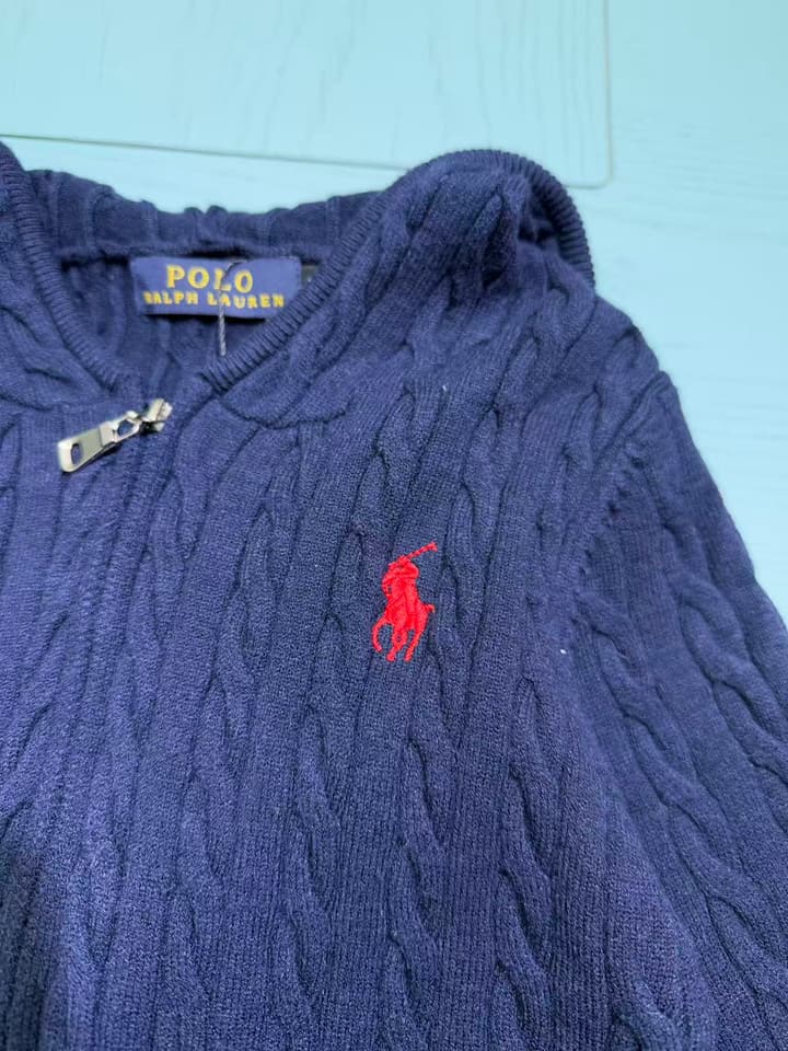 Ralph Lauren Classic Knit Cardigan – Kids Collection – 2025SS in Navy Blue Knit Cardigan