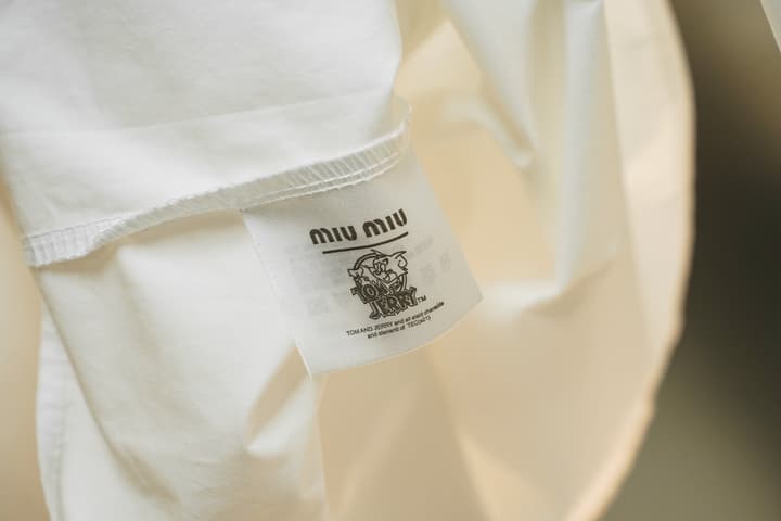 Miu Miu Embroidered Casual Shirt in White
