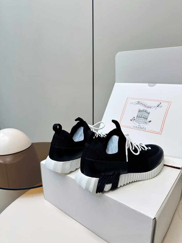 Hermes H Classic Couple Sneakers in Black