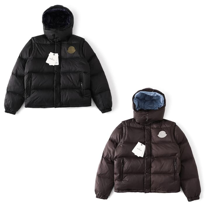 Moncler Cyclone Detachable Down Jacket – 2024FW in Black/Blue