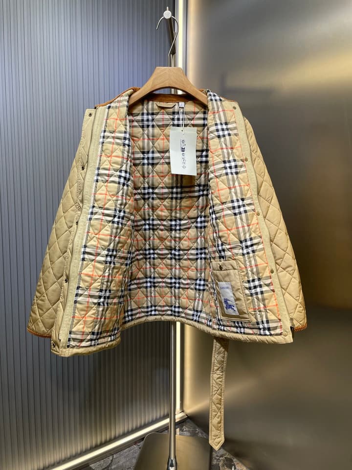 Burberry Classic Quilted Jacket in Beige