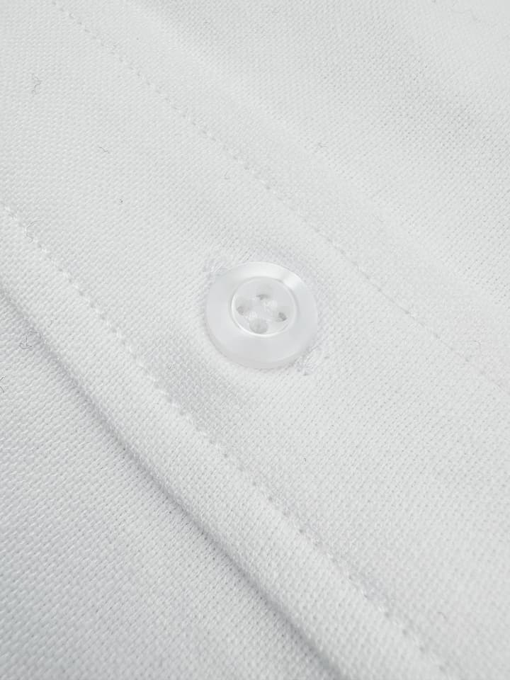 Ami Paris Heart Embroidered Boxy Oxford Shirt in White With Red Heart