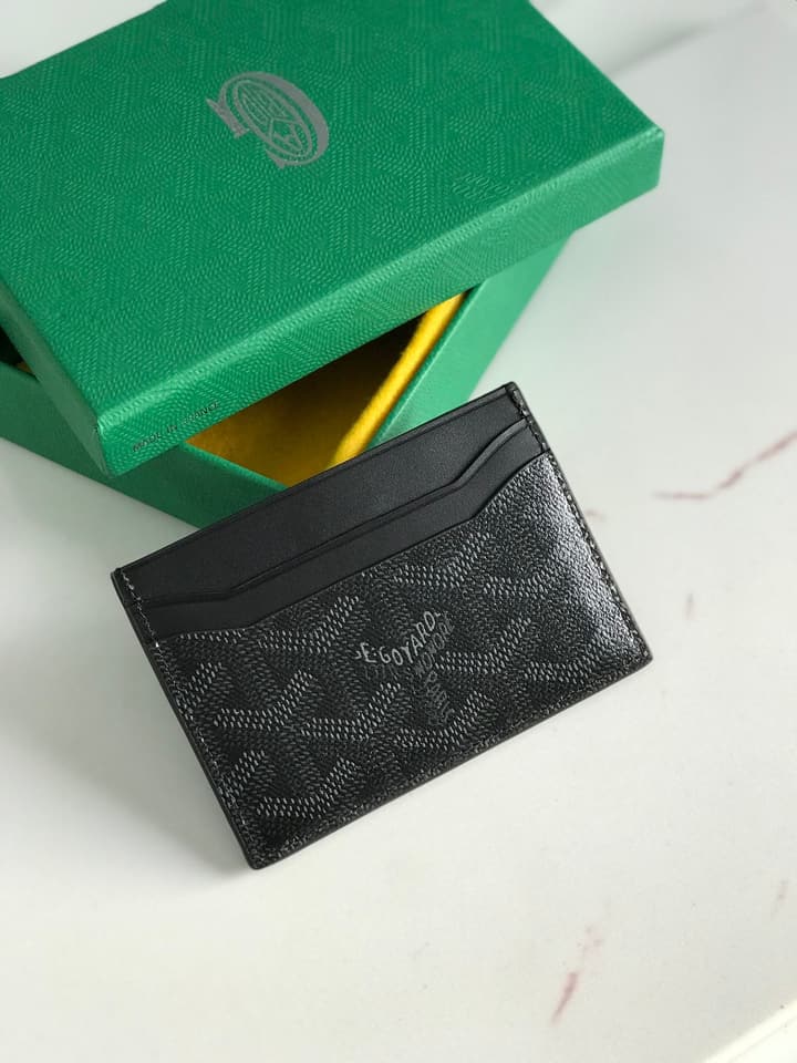 Goyard Card Holder in Black Pattern
