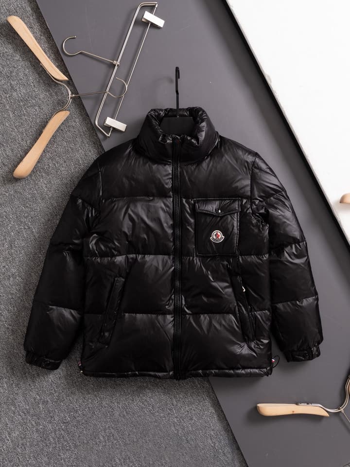Moncler Three-Color Striped Short Down Jacket