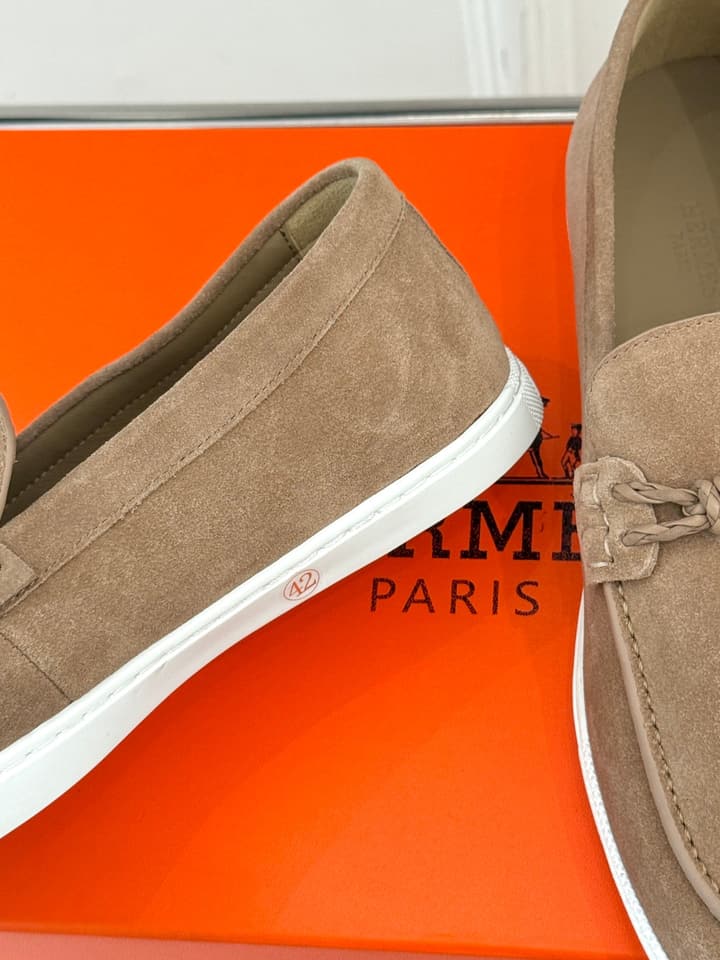 Hermès Retro Couple's Loafers – 25FW in Dark Brown