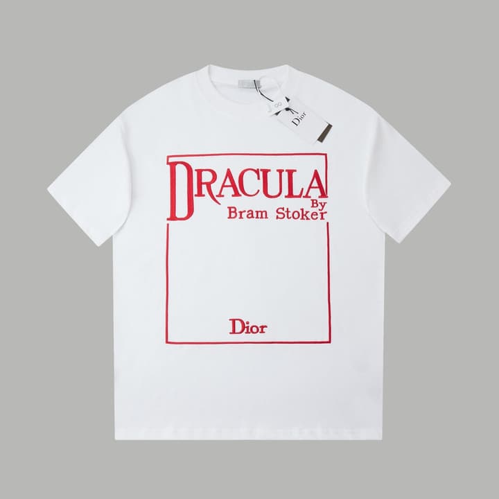 Dior Logo Embroidered Short-Sleeve T-Shirt – 26SS Early Spring Collection in Black Dracula