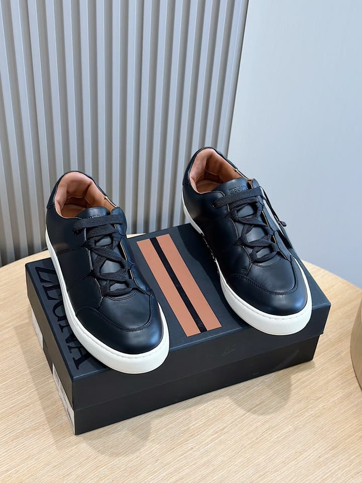 Zegna Tiziano Couture Sneakers in Black With Matching Laces