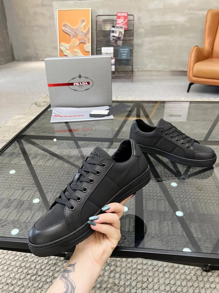 Prada Men's New Leather Sneakers