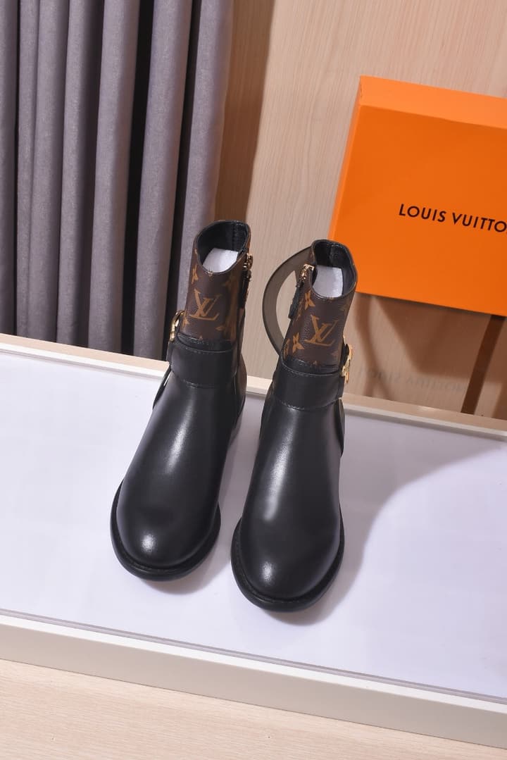 Avant-Garde Footwear Co. Classic Calfskin Boots in Black Monogram Buckle Boot