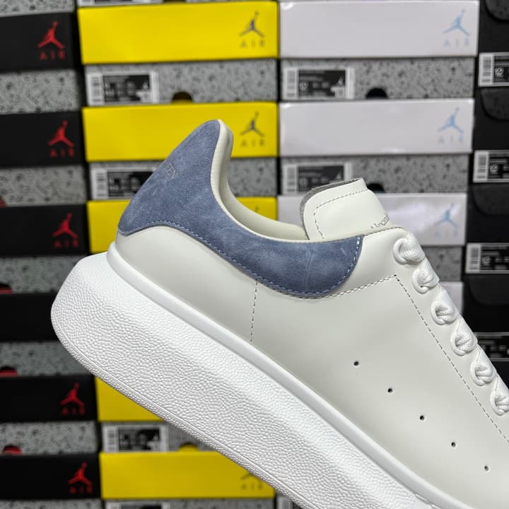 Alexander McQueen Oversized Low-Top Sneakers in All Black With White Sole