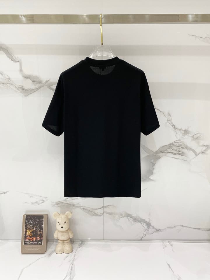 Loewe Cat Embroidery Cotton T-Shirt in Apricot