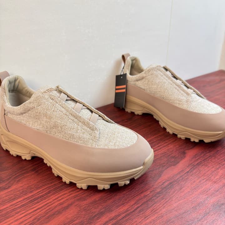 Zegna Triple Stitch Monte Canvas Sneakers