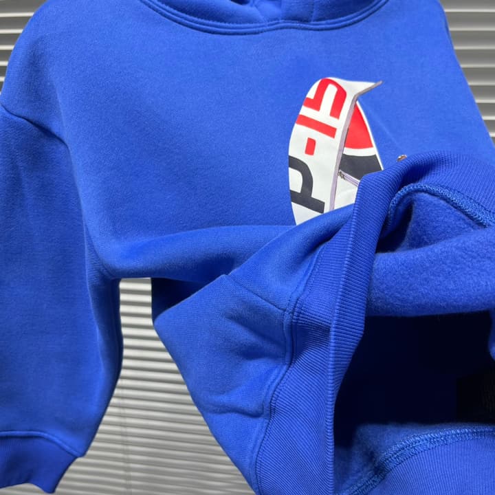 Ralph Lauren Bear Graphic Plush Lined Hoodie – Kids Collection in Dark Navy