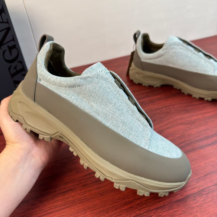 Zegna Triple Stitch Monte Canvas Sneakers
