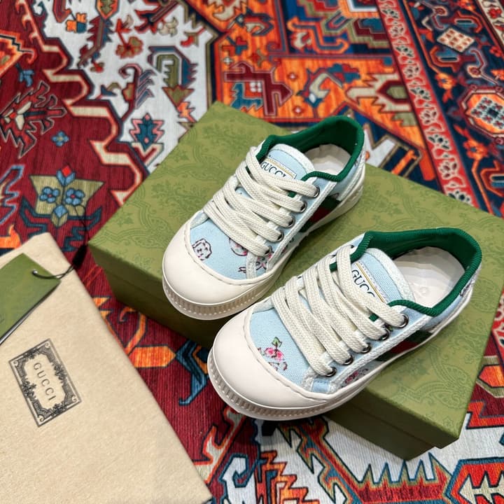 Gucci Kids Footwear – Kids Collection in Beige Plaid Slip-on