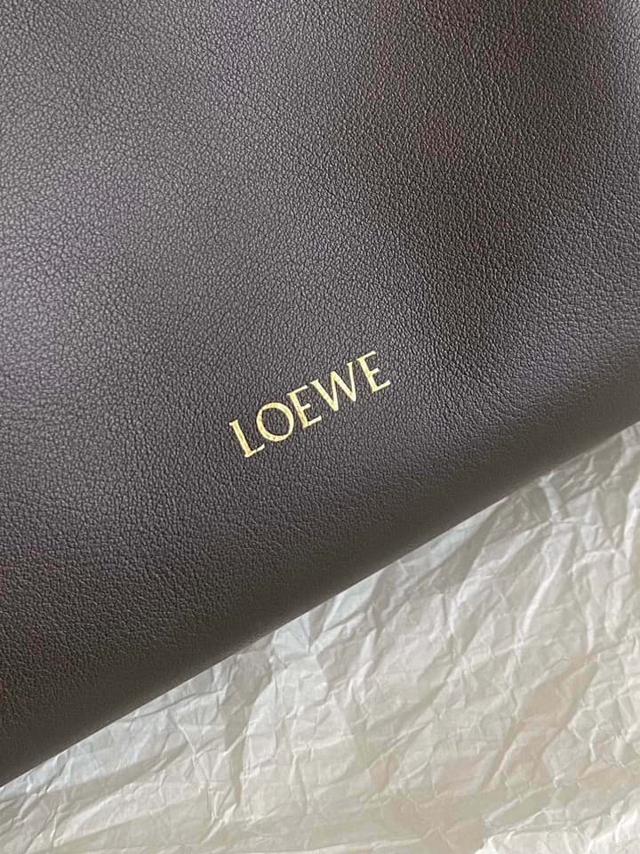 Loewe Flamenco Small Drawstring Bag in Cream