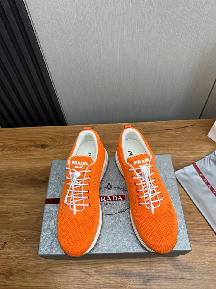 Prada Men's High-Quality Sneakers in Light Grey