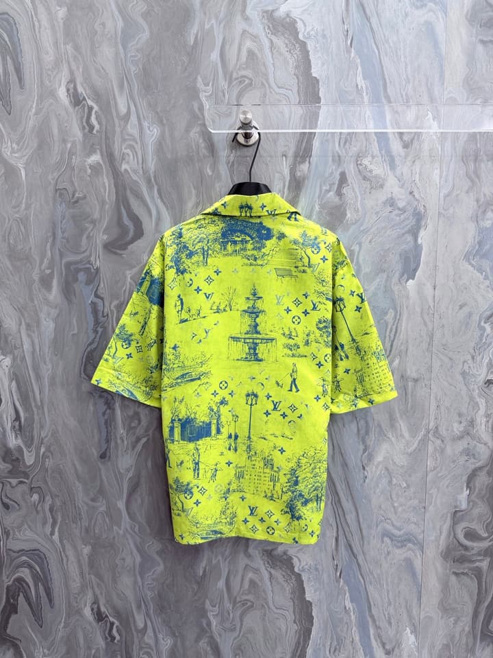 Louis Vuitton Monogram City Walk Beach Shirt – Spring/Summer Collection – 2026 in Lime Green