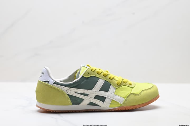 Onitsuka Tiger Serrano Nylon Retro Sneakers in Blue With White Stripes