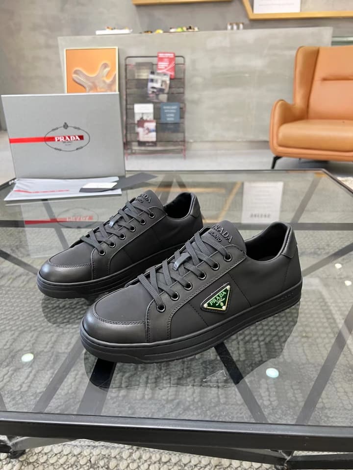 Prada Men's New Leather Sneakers