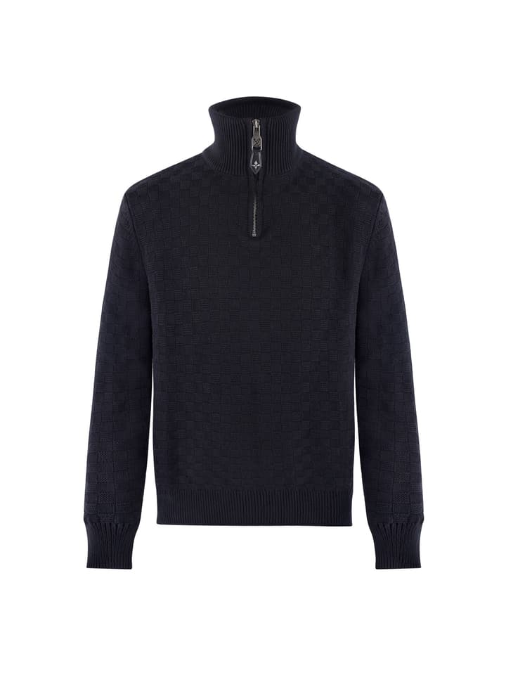 Louis Vuitton Plush Blend Half-Zip Pullover – 25SS in Deep Black Half-zip Pullover